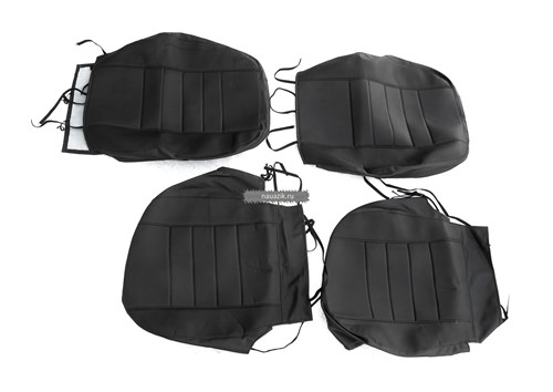 Чехлы сидений УАЗ Патриот с 2015 г.в.  (черная экокожа) (без подлокотника) - фото 17881