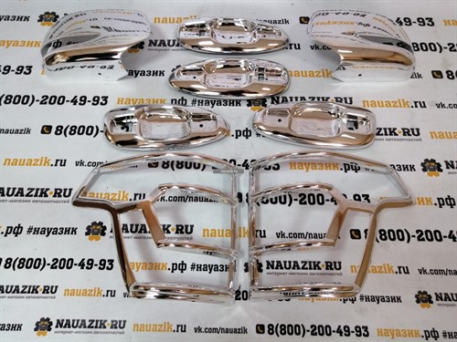 Комплект хромированных накладок УАЗ Патриот с 2015г.в. (рестайлинг) - фото 19397