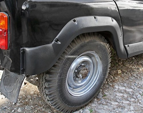 Молдинги (расширители) широкие (10 деталей) УАЗ 469 / Хантер - фото 19738