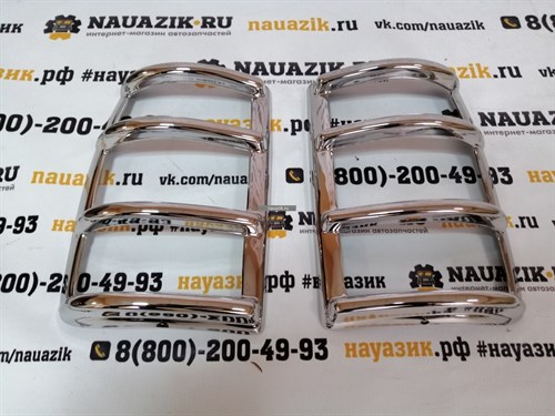 Накладка заднего фонаря УАЗ Патриот до 2014 г. (хром.) (комплект) - фото 19882