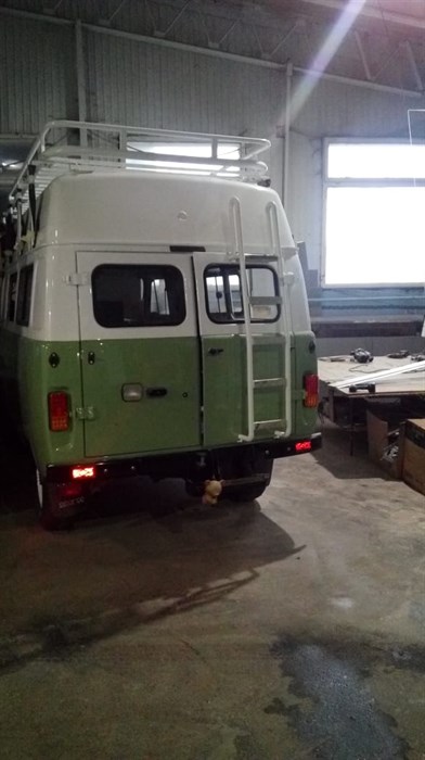 Лестница на УАЗ 452 Буханка с высокой крышей - фото 24893