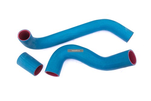 Патрубки радиатора УАЗ 452/469 дв. 409 (3шт) (синие) - фото 8387