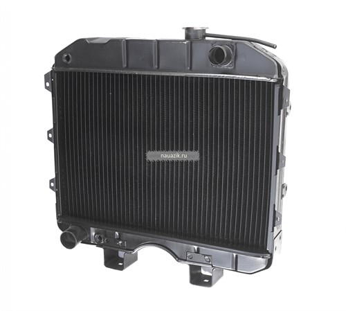 Радиатор водяного охлаждения 2-х рядный (МЕДНЫЙ) УАЗ-452,469 карб. (Композит Групп) - фото 8452