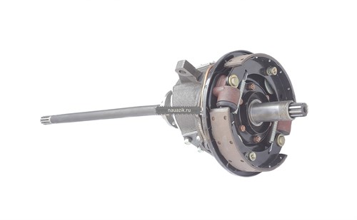 Кулак поворотный УАЗ-469 левый редукторного моста в сб.со ШРУСом ( без сошки, с тормозом)+ - фото 9602