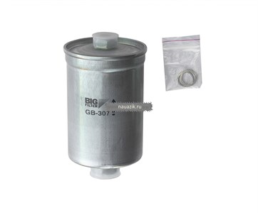 Фильтр топливный тонкой очистки инжектор под штуцер (штуцеры разные) (BIG FILTЕR)