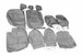 Чехлы сидений (черная экокожа) УАЗ Пикап с 2015 г.в. - фото 17867